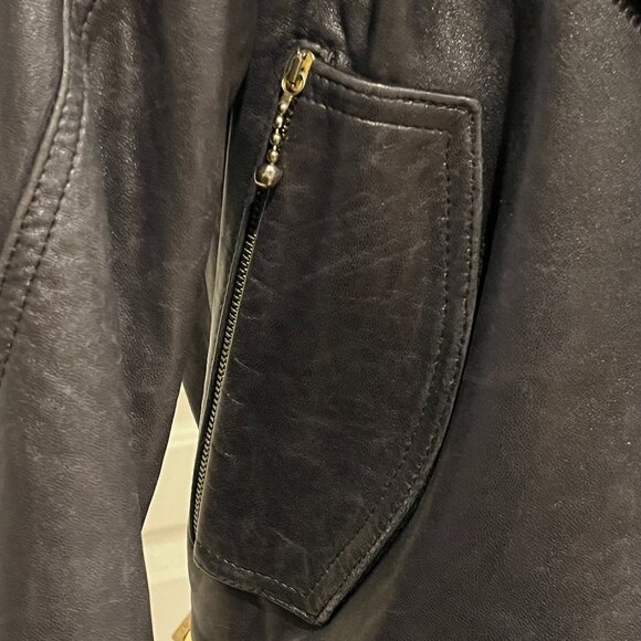 Rare Vintage BEGEDOR ITALIA Black Leather Jacket Women's Size 2 - Picture 9 of 16